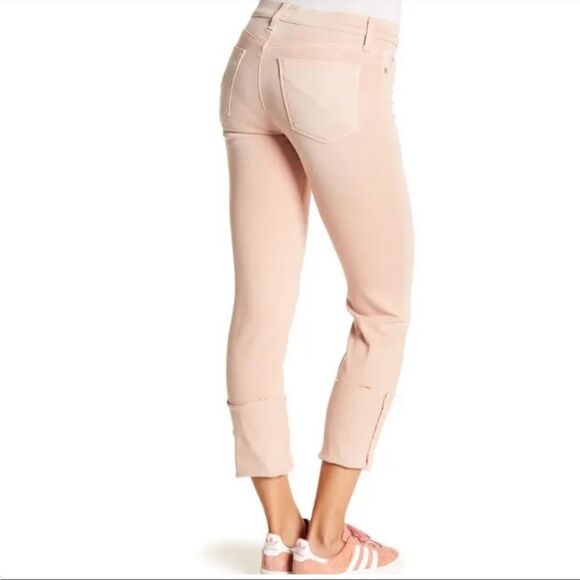 Hudson Tally Deep Cuff Crop Skinny Jeans Feminine Contemporary Casual Coastal - Picture 2 of 15